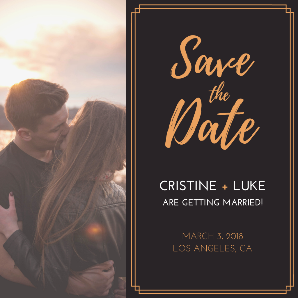 Save the Date Card Design 1