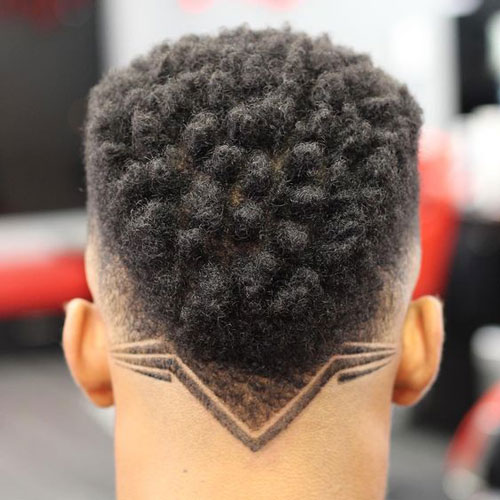 Burst Fade + Thick Twists + Hair Design - Haircut for Black Men