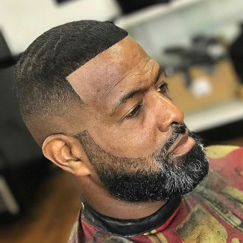 Buzz Cut + Line Up + Full Beard - Haircut for Black Men