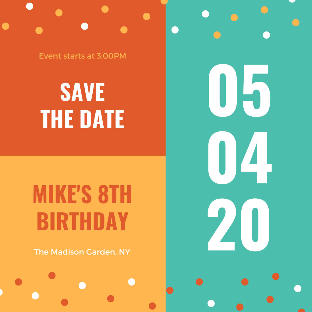 Save the Date Card Design 4