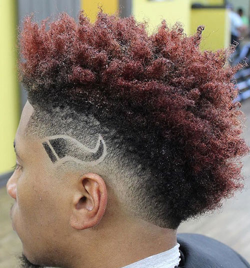 Curly Faux Hawk - Haircut for Black Men
