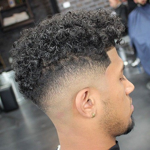 Drop Fade + Curls - Haircut for Black Men
