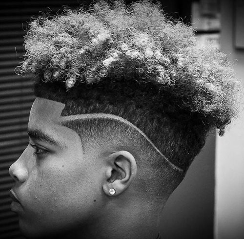 High Fade with Curls - Haircut for Black Men