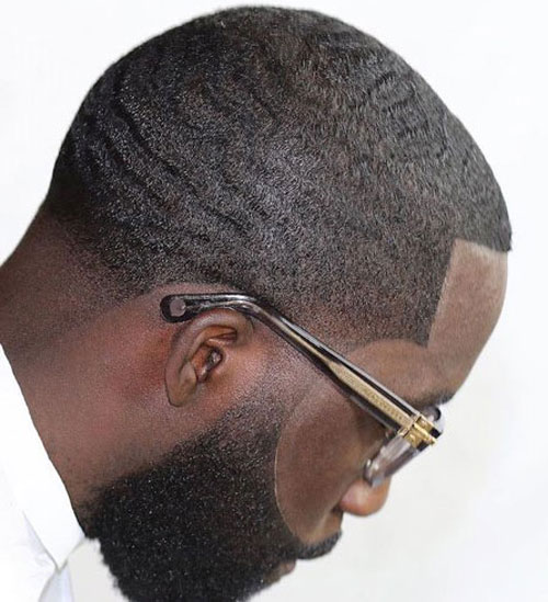 Line Up with Waves - Haircut for Black Men