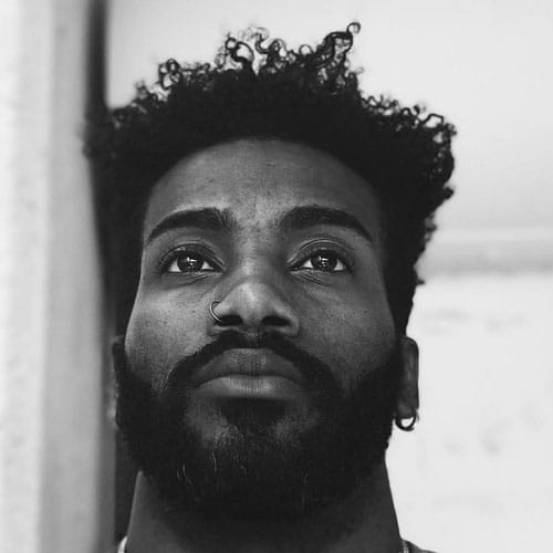 Long Kinky Hair + Full Beard - Haircut for Black Men