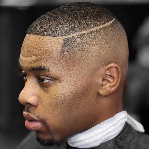 Short Part with Fade - Haircut for Black Men