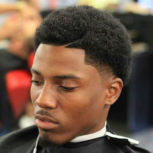 Thick Afro + Fade + Goatee - Haircut for Black Men