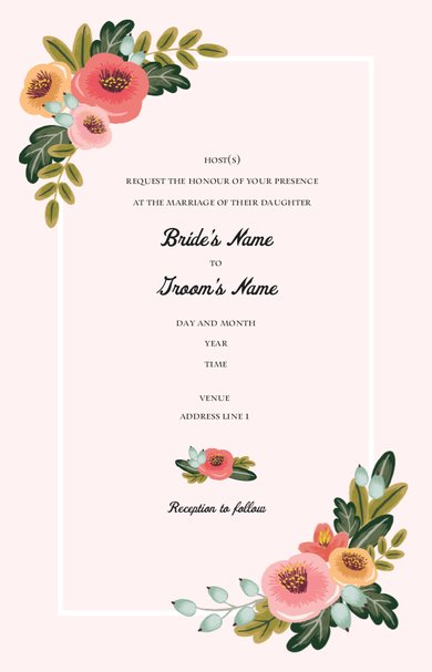 Wedding Invitation Card Sample 44 Wedding Invitation Card Sample 44
